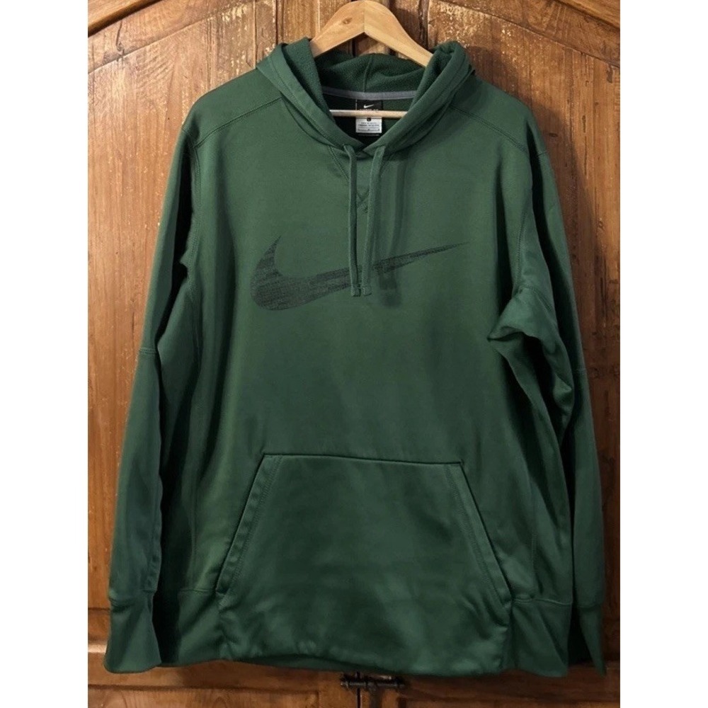 Mens Nike Center Swoosh Hooded Pullover Hoodie 818723 Sz Large Therma Fit‎